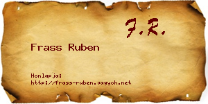 Frass Ruben névjegykártya